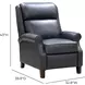 Amber Santa Fe Ocean Leather Dual Power Recliner with Power Headrest and USB Charging