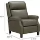Amber Oasis Olive Leather Dual Power Recliner with Power Headrest and USB Charging