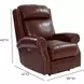 Blair Marisol Cabernet Leather Power Recliner with Nailhead Trim and USB Charging