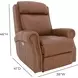 Blair Dobbs Saddle Leather Power Recliner with Nailhead Trim and USB Charging