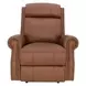 Blair Dobbs Saddle Leather Power Recliner with Nailhead Trim and USB Charging