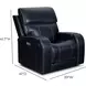 Glenwood Rainer Ocean Leather Lay Flat Power Recliner with Power Lumbar and USB Charging