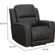 Pierce Homerun Dark Gray Leather Zero Gravity Power Recliner with Power Lumbar and USB Charging