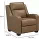 Ayden Hillwood Toffee Leather Power Recliner with Power Headrest and Power Lumbar