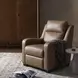 Ayden Hillwood Toffee Leather Power Recliner with Power Headrest and Power Lumbar