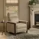 Alice Cashmere Stone Leather Zero Gravity Power Recliner with Power Headrest and USB Charging