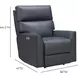 Marah Santa Fe Ocean Leather Triple Power Recliner with USB Charging