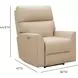 Marah Cashmere Stone Leather Triple Power Recliner with USB Charging