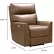Marah Cashmere Taupe Leather Triple Power Recliner with USB Charging