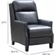 Ledger Santa Fe Ocean Leather Power Recliner with Power Headrest and USB Charging