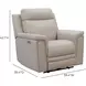 Harper Berlin Cream Leather Power Recliner with Power Lumbar and USB Charging