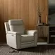 Harper Berlin Cream Leather Power Recliner with Power Lumbar and USB Charging
