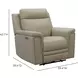 Harper Berlin Taupe Leather Power Recliner with Power Lumbar and USB Charging