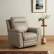 Harper Berlin Taupe Leather Power Recliner with Power Lumbar and USB Charging