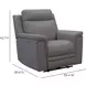 Harper Berlin Cement Leather Power Recliner with Power Lumbar and USB Charging