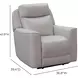 Chester Denisa Soft White Leather Power Recliner with Power Lumbar