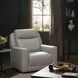 Chester Denisa Soft White Leather Power Recliner with Power Lumbar