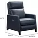 James Barone Navy Blue Leather Zero Gravity Power Recliner with Power Lumbar and USB Charging