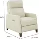 James Barone Parchment Leather Zero Gravity Power Recliner with Power Lumbar and USB Charging