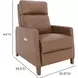 James Dobbs Saddle Leather Zero Gravity Power Recliner with Power Lumbar and USB Charging