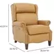 Philadelphia Santa Fe Brandy Leather Triple Power Recliner with USB Charging and Nailhead Trim