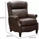 Philadelphia Ashford Walnut Leather Triple Power Recliner with USB Charging and Nailhead Trim