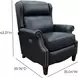 Philadelphia Shoreham Blue Leather Triple Power Recliner with USB Charging and Nailhead Trim
