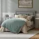 Cody Mineral Gray Performance Fabric Queen Upholstered Panel Bed