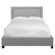 Cody Mineral Gray Performance Fabric Queen Upholstered Panel Bed