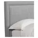 Cody Mineral Gray Performance Fabric King Upholstered Panel Bed