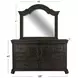 Bellamy Peppercorn 8 Drawer Dresser with Arched Mirror