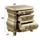 Seville Gold 3 Drawer Nightstand