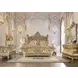 Seville Gold Upholstered 66" Bed Bench with Nailhead Trim
