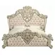 Vatican Light Gold and Champagne Silver Upholstered Panel Bedroom Set