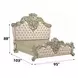 Vatican Light Gold and Champagne Silver King Upholstered Panel Bed
