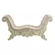 Vatican Light Gold Upholstered 75" Accent Bench with Nailhead Trim