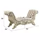 Vatican Light Gold Upholstered 75" Accent Bench with Nailhead Trim