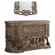 Constantine Light Gold and Brown Upholstered Panel Bedroom Set