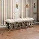 Constantine Light Gold Upholstered 64" Bed Bench with Nailhead Trim