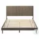 Valdemar Brown Fabric and Weathered Gray Queen Upholstered Bed
