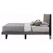 Valdemar Brown Fabric and Weathered Gray Queen Upholstered Bed