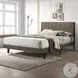 Valdemar Brown Fabric and Weathered Gray Queen Upholstered Bed