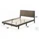 Valdemar Brown Fabric and Weathered Gray Queen Upholstered Bed