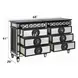 Varian II Black and Silver 8 Drawer Dresser