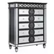 Varian II Black and Silver 5 Drawer Chest