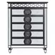 Varian II Black and Silver 5 Drawer Chest