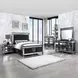 Varian II Black and Silver 5 Drawer Chest