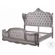 Ariadne Velvet and Antique Platinum Eastern King Upholstered Bed