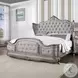 Ariadne Velvet and Antique Platinum Eastern King Upholstered Bed