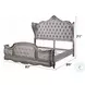 Ariadne Velvet and Antique Platinum Eastern King Upholstered Bed